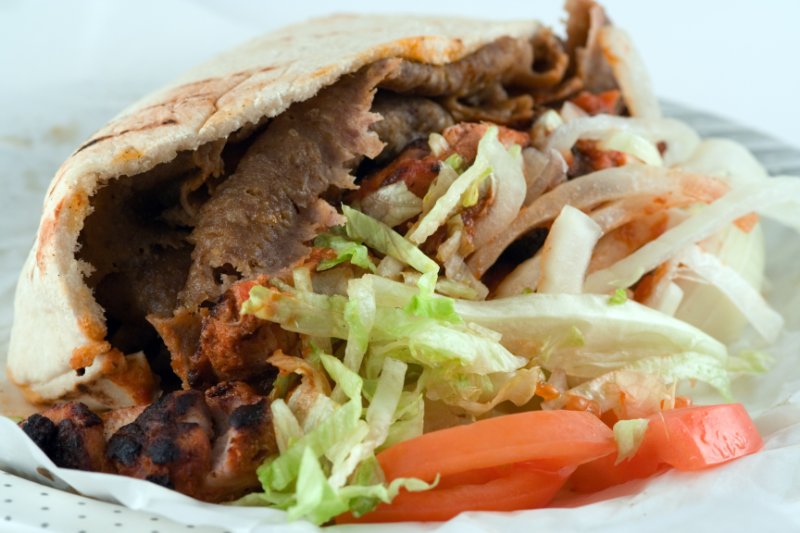 Grilled kebab skewers